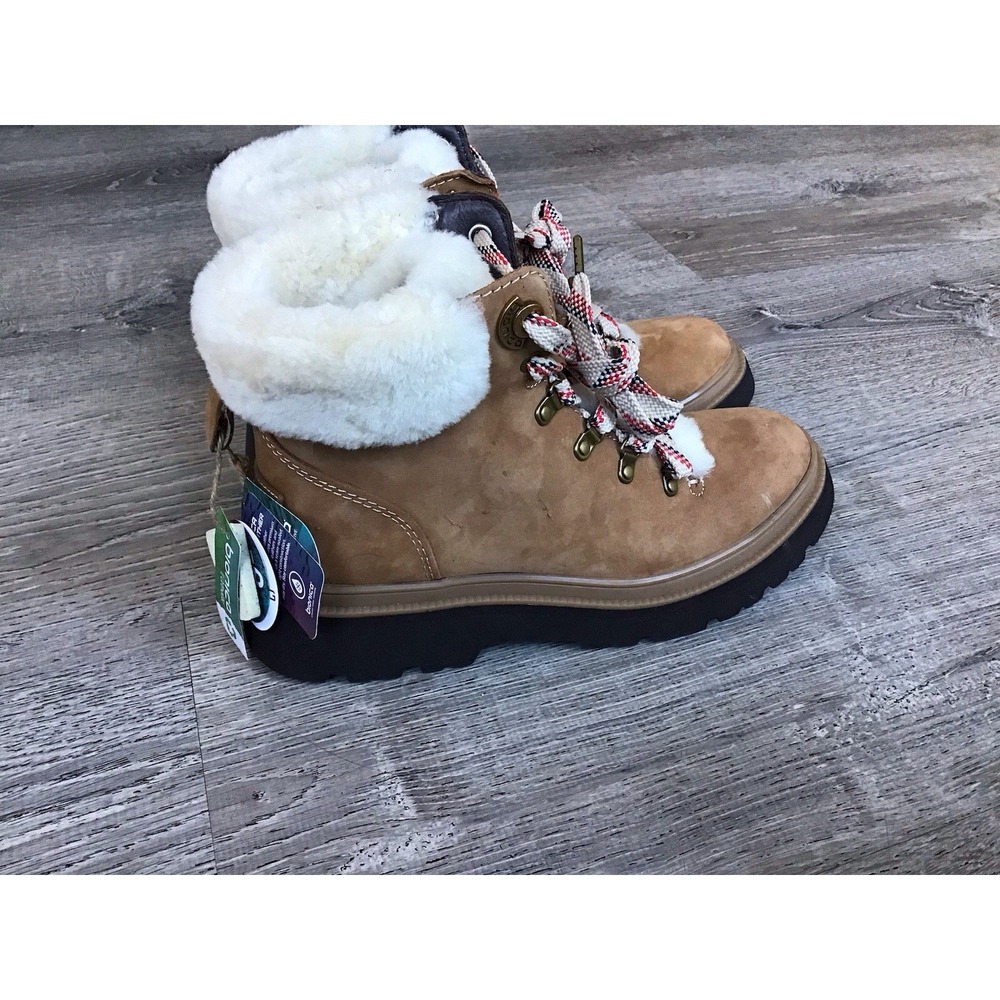 Bionica Delora Womens Size 9.5 M Brown Winter Boots Faux Fur Waterproof NEW
